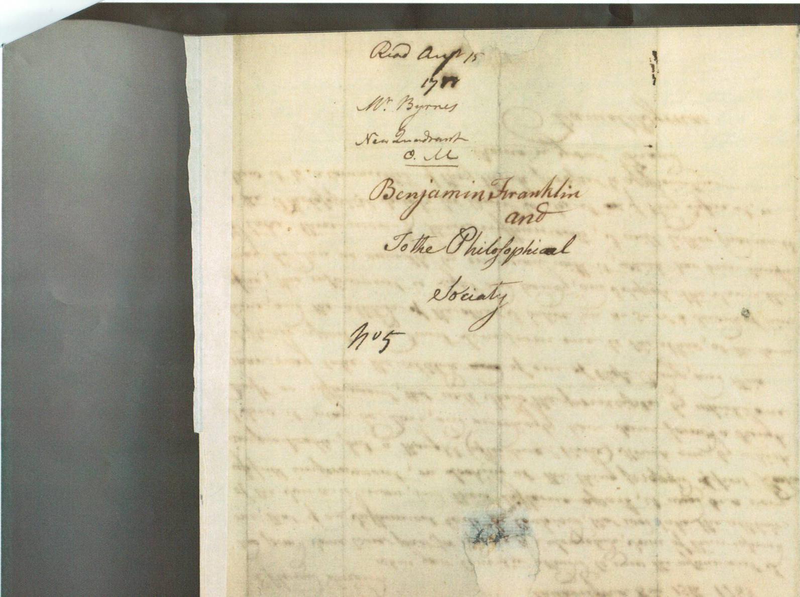 Byrnes to Franklin Letter